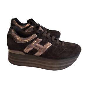 Hogan Maxi 222 Platform Sneakers Suede 39.5 Size 9.5 Y2k Avant garde